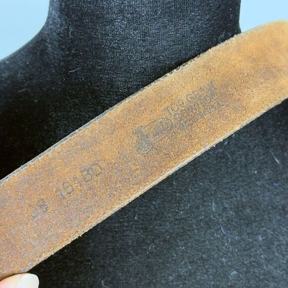 Vintage Justin Western Tooled 100% Leather Floral Belt - Size 38 - Picture 6 of 7